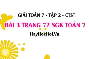 Giải bài 3 trang 72 Toán 7 tập 2 SGK Chân trời sáng tạo